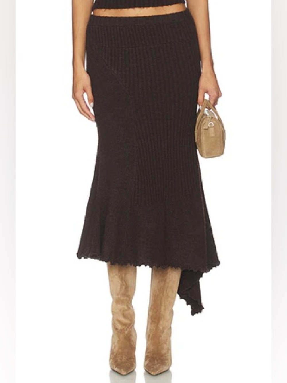 With Jean The Fia Skirt in Chocolate Brown XS